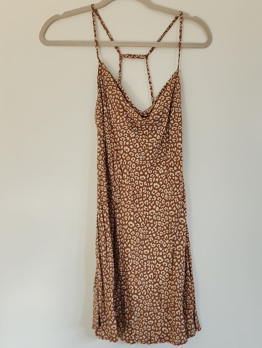 mahina Tan Leopard-Print Mini Dress